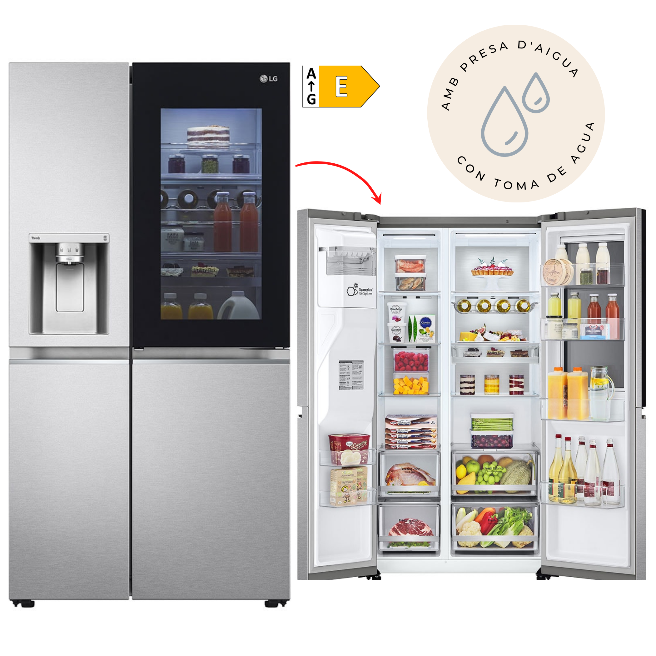 FRIGORÍFICO LG GSXV90MBAE 179x91 DISPENSADOR INSTAVIEW - E