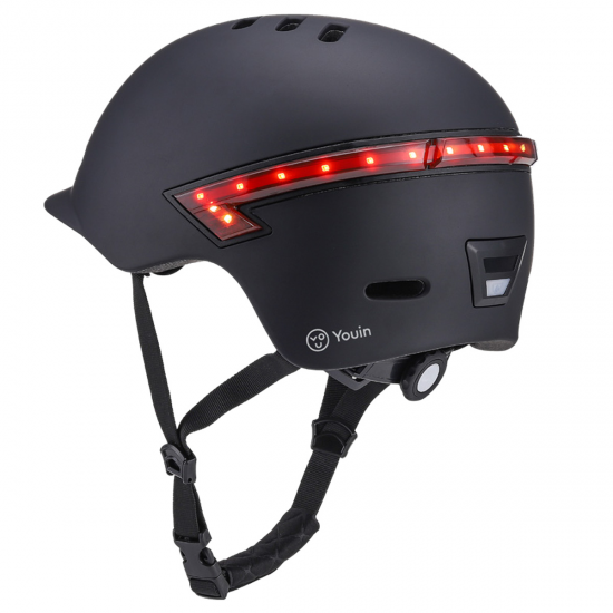 CASCO YOUIN MA1015 CON INTERMITENTES NEGRO