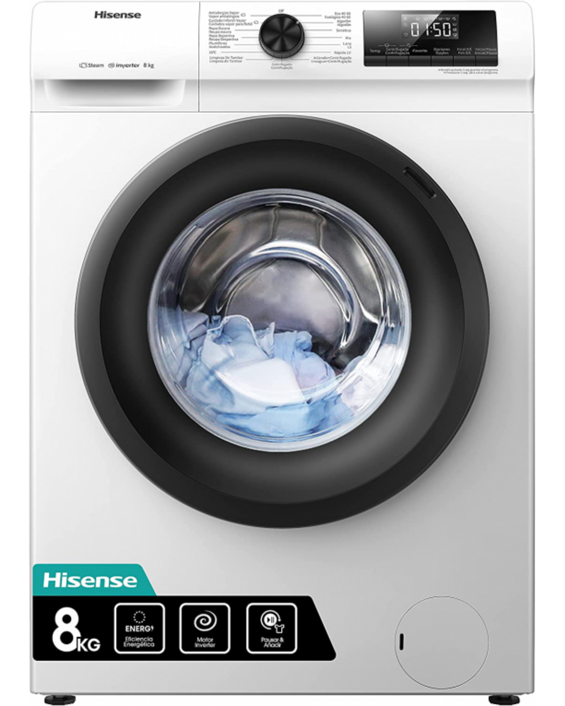 LAVADORA HISENSE WFQP8014EVM 8K 1400R BCA - CLASE A