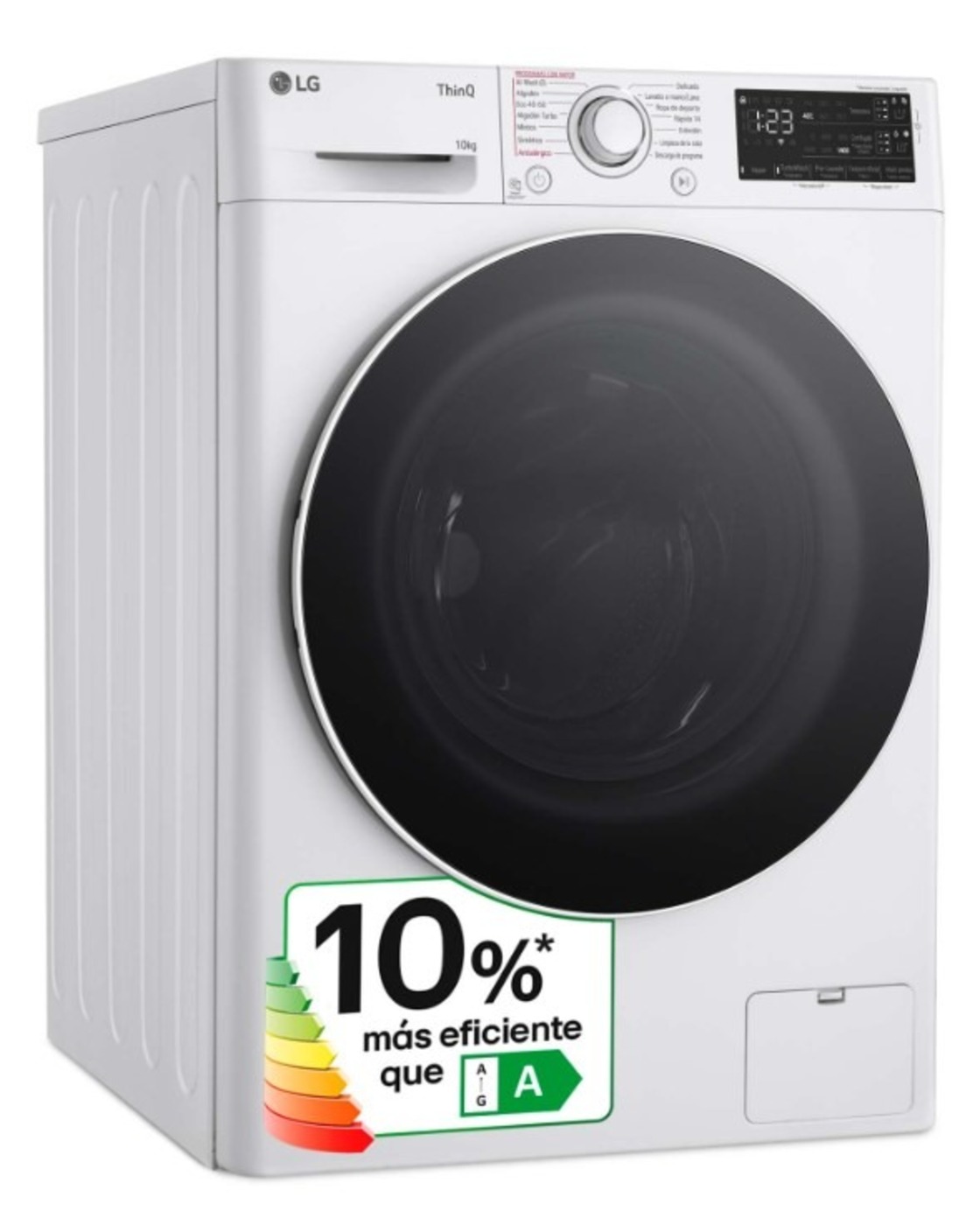 LAVADORA LG F4WR5510A0W. 10K. 1400R. BLANCA, AUTODOSIFICADOR, VAPOR, WIFI - A-