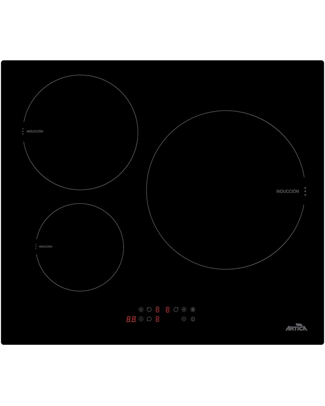 ENCIMERA ARTICA AEI6023, 3 FUEGOS, INDUCCIÓN, 29cm, BOOSTER ENCIMERA ARTICA AEI6023, 3 FUEGOS, INDUCCIÓN, 29cm, BOOSTER