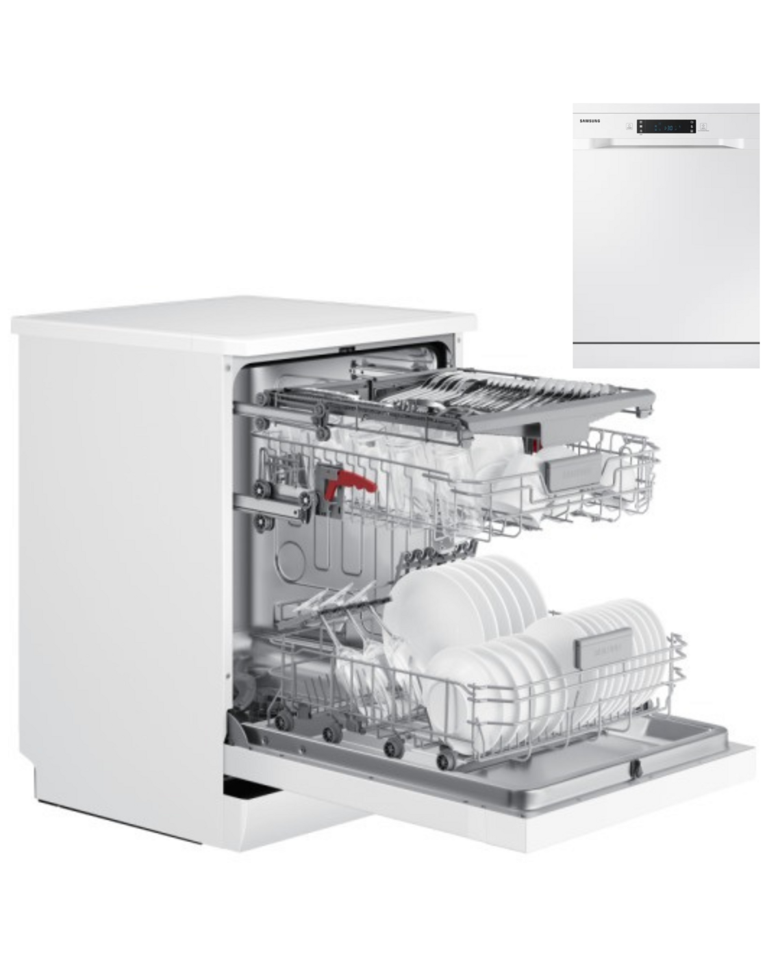 LAVAVAJILLAS SAMSUNG DW60CG550FWRET, 14 SERVICIOS, 3ª BANDEJA, DISPLAY, BLANCO