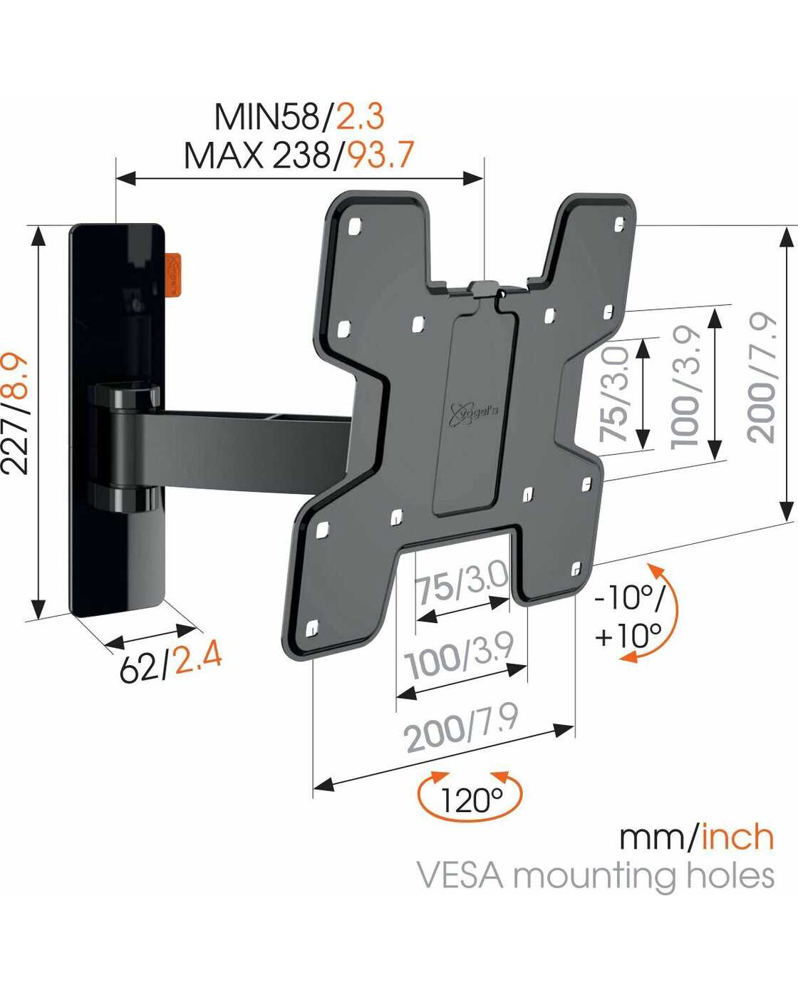 SUPORT TV VOGEL'S WALL 3125, FULL MOTION, 19" - 43" SUPORT TV VOGEL'S WALL 3125, FULL MOTION, 19" - 43"