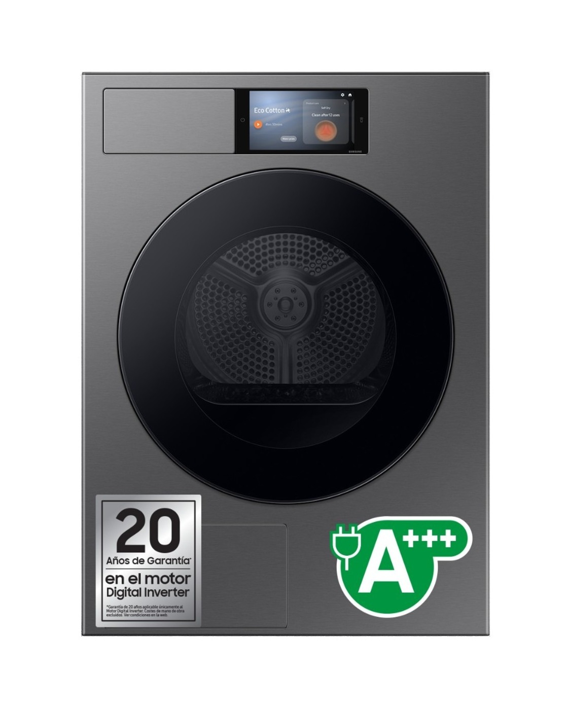 SECADORA SAMSUNG DV90F09F4SU3, 9K, BOMBA CALOR, DISPLAY, GRAFITO