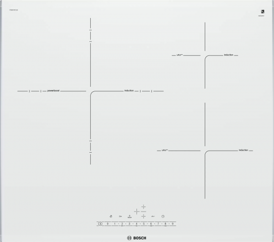 ENCIMERA BOSCH PID672FC1E 3FOCS INDUCCIÓ 32cm BLANCA