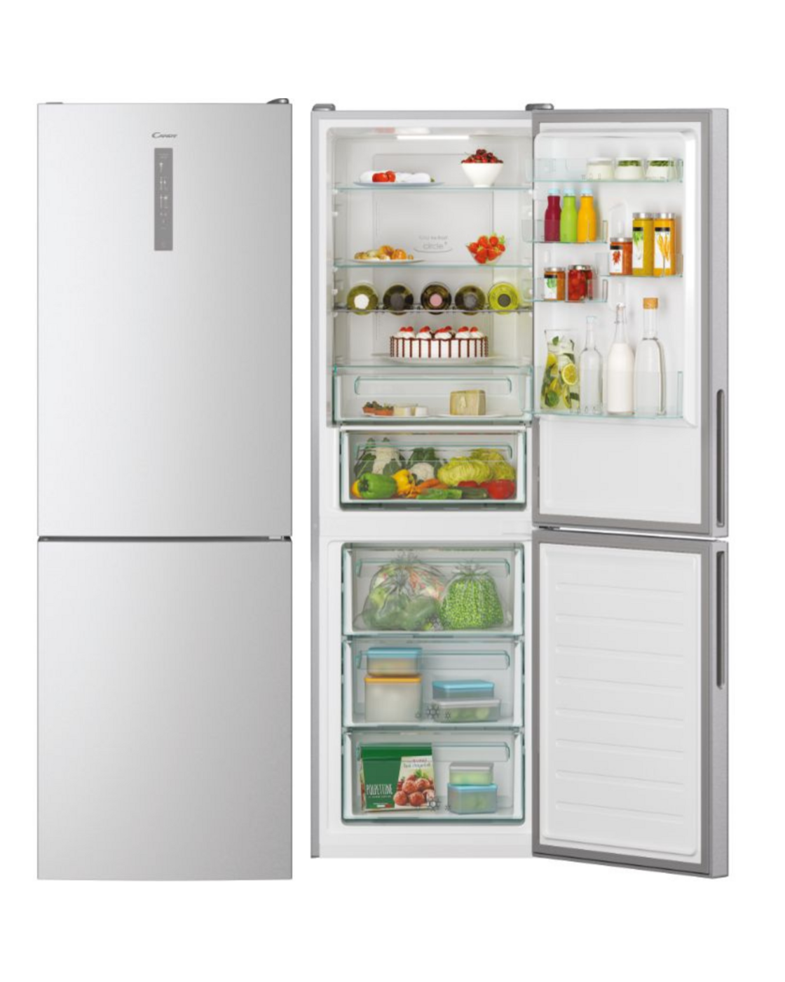 FRIGORÍFICO COMBI CANDY CCE7T618ES 1,85x60x66 NF WIFI SILVER - E