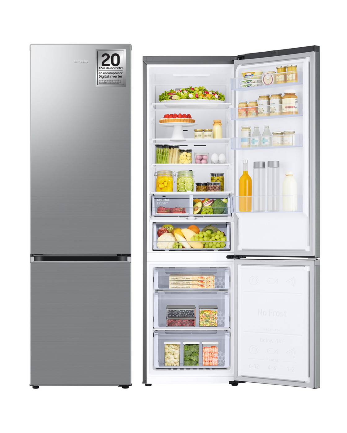 FRIGORÍFIC COMBI SAMSUNG RB38C603CS9/EF 203x59x59 NOFROST INOXIDABLE