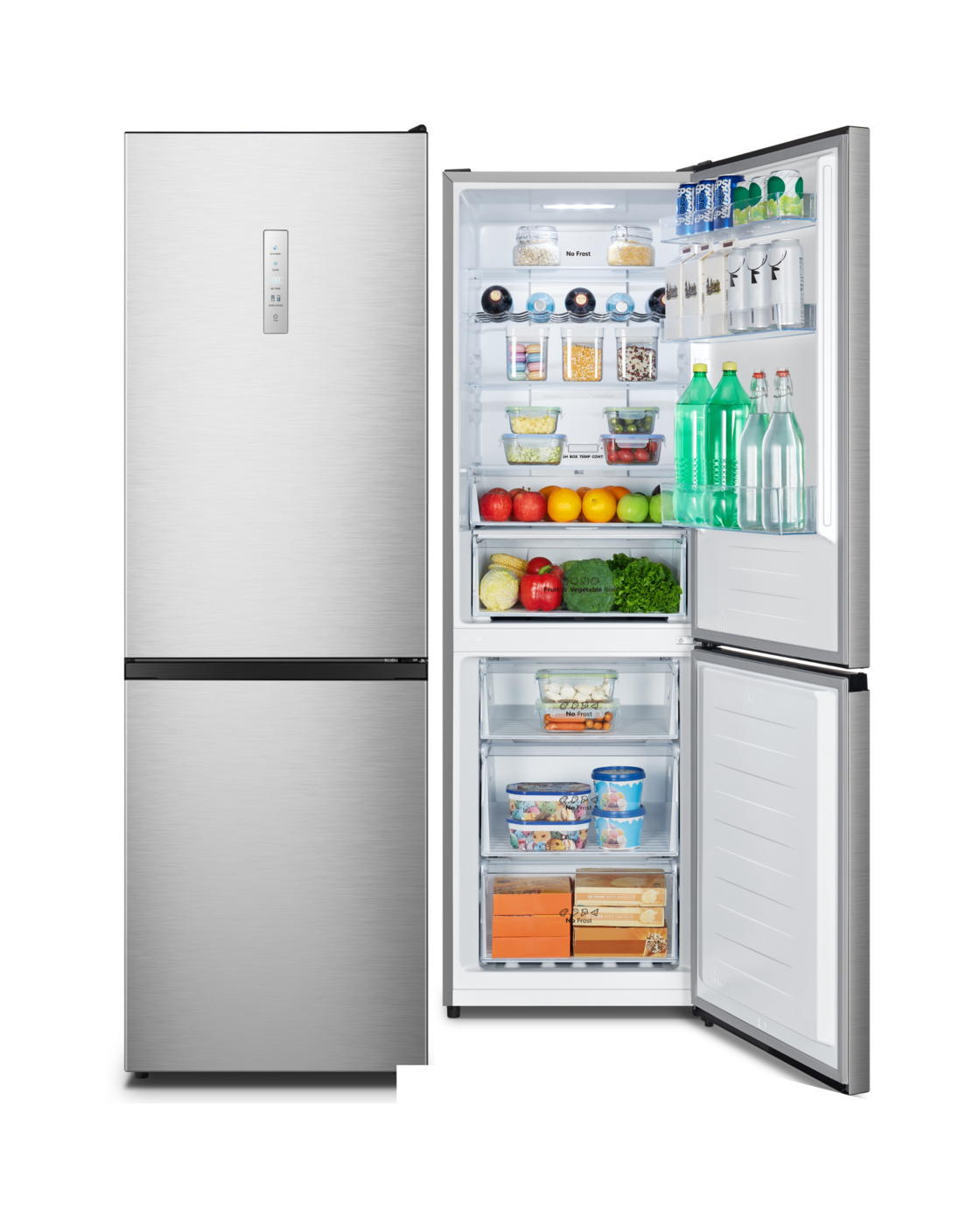 FRIGORÍFICO COMBI HISENSE RB390N4CCD, 186x60, INOX, DISPLAY - D
