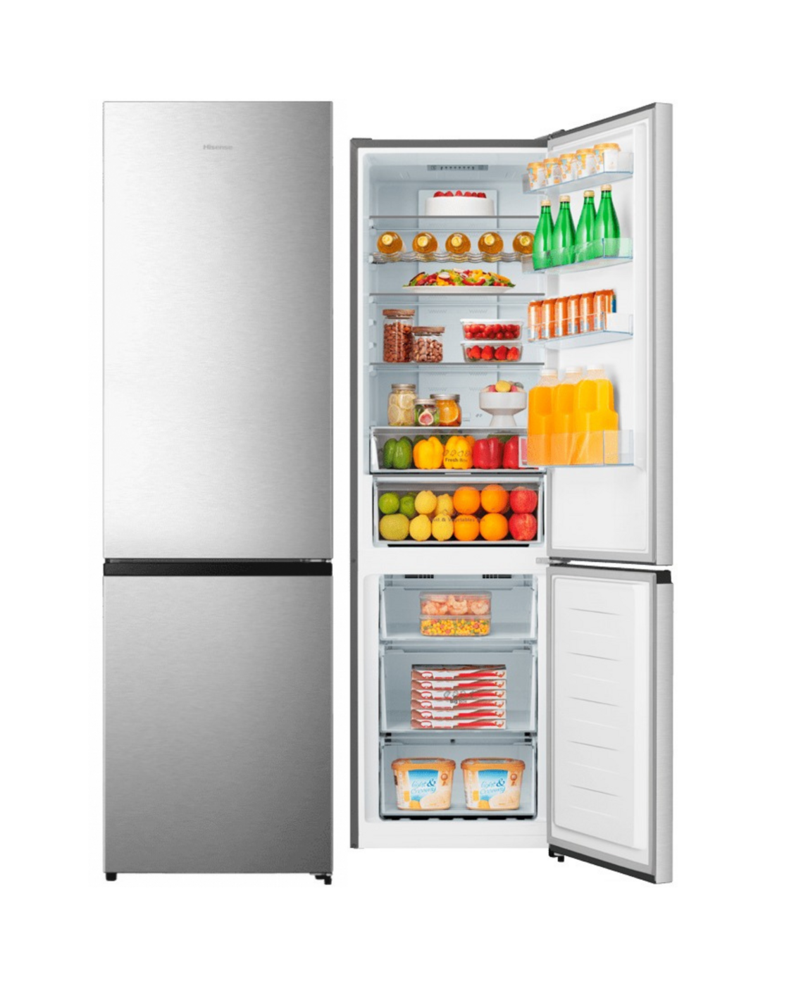 FRIGORÍFICO COMBI HISENSE RB440N4BCE, 201x60, INOX - E