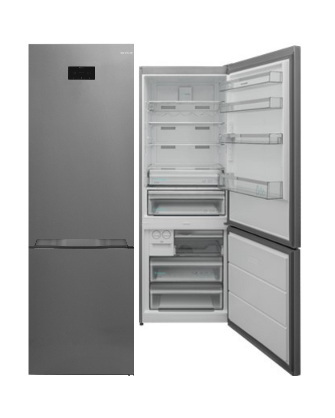 FRIGORÍFICO COMBI SHARP SJBA34IHXID 192x70x65 INOX - D