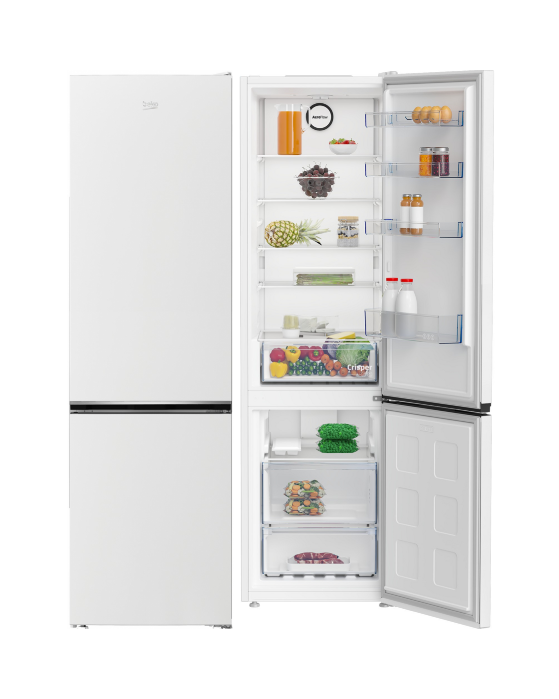 FRIGORÍFICO COMBI BEKO B1RCNE404W, 203x60, NOFROST, BLANCO - E