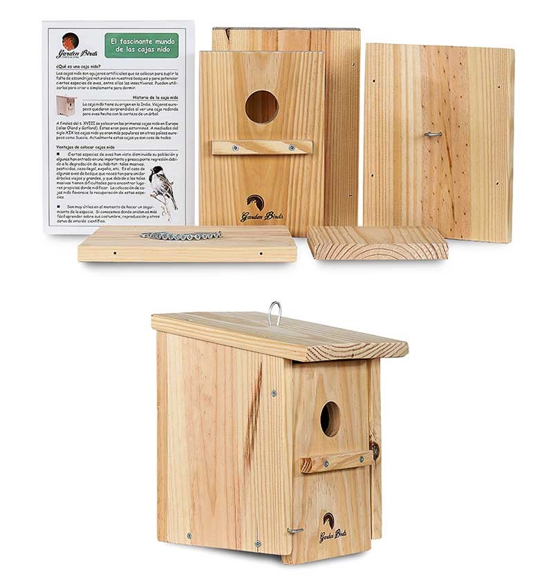 Caja nido para pájaros. Kit de construcción educativo