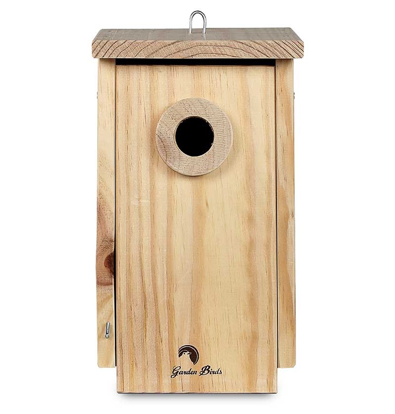 Caja nido de madera antidepredadores