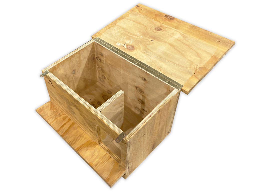 Caja nido para lechuza en madera tratada