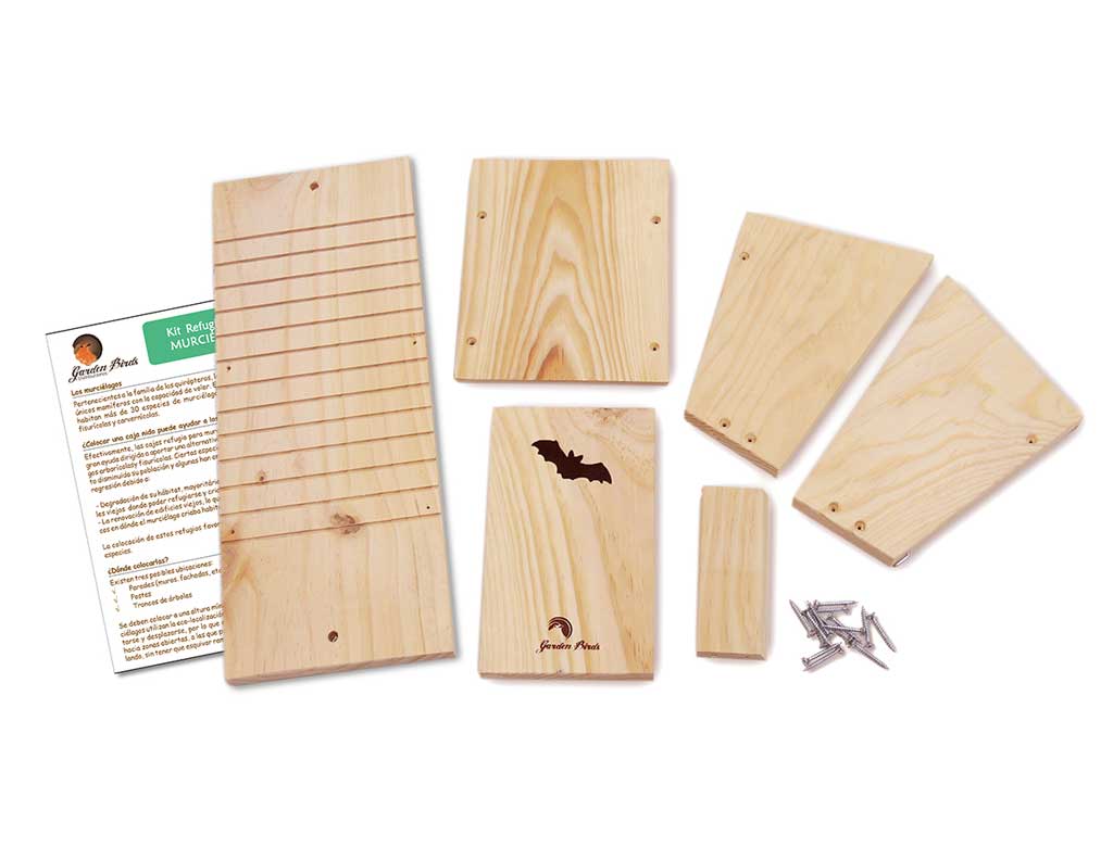 Caja nido para murciélagos. Kit de construcción educativo