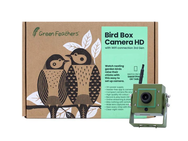 BIRD BOX CAMERA HD CÁMARA A COLOR PARA COLOCAR EN CAJAS NIDO CON CONEXIÓN WIFI                                                                        