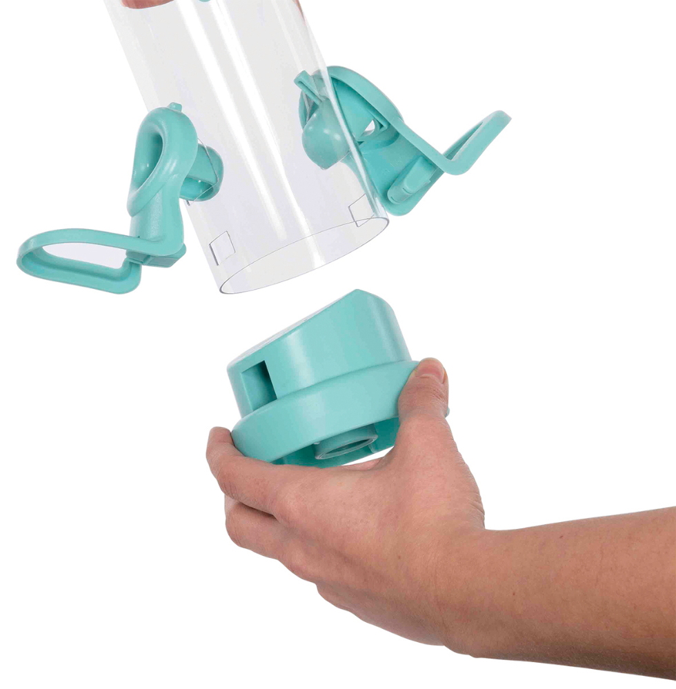 FLO-S1B Comedero tubular de plástico 2 accesos color AQUA                                    