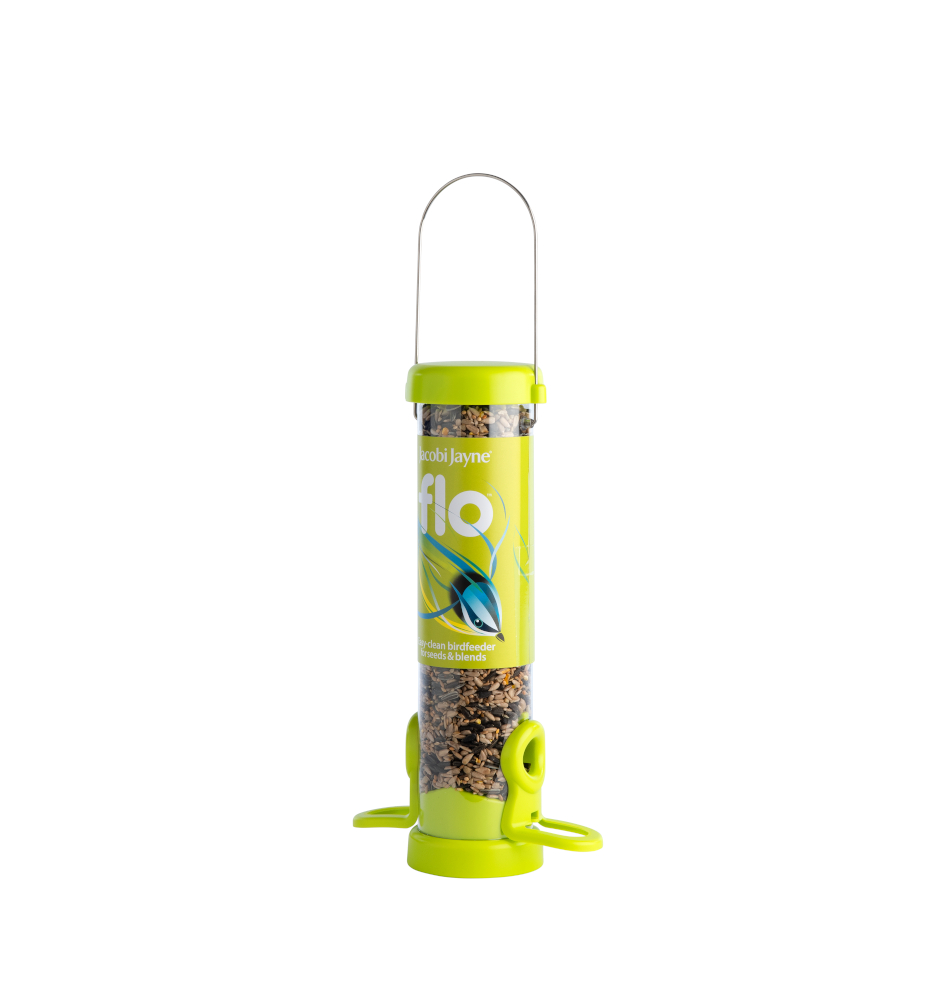 FLO-S1G Comedero tubular de plástico 2 accesos color LIME                                    