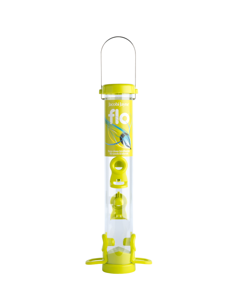 FLO-S2G Comedero tubular de plástico 4 accesos color LIME                                    