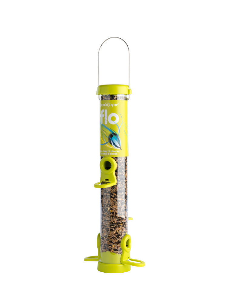 FLO-S2G Comedero tubular de plástico 4 accesos color LIME                                    