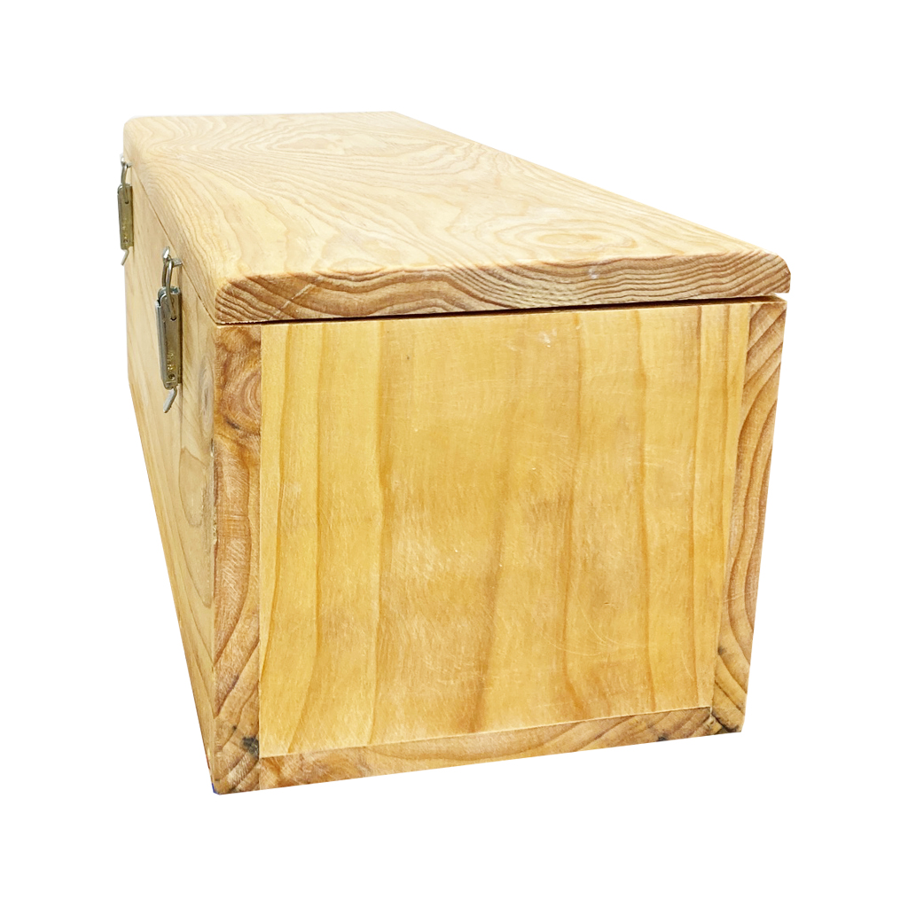 Caja nido horizontal para mochuelo con apertura superior