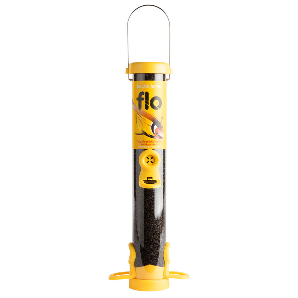 FLO-N2Y 'FLO' Comedero tubular para aves silvestres mediano para semillas de negrillo de desmontaje fácil