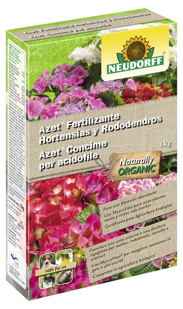 Fertilizante hortensias y rododendros 1 kg Neudorff 1