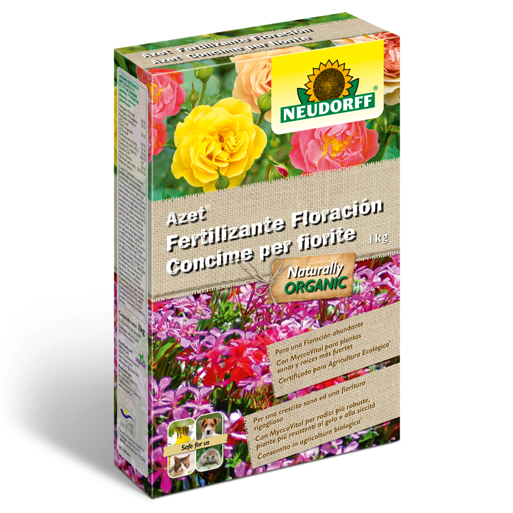 Fertilizante floración para geranios, rosas y otras flores 1kg