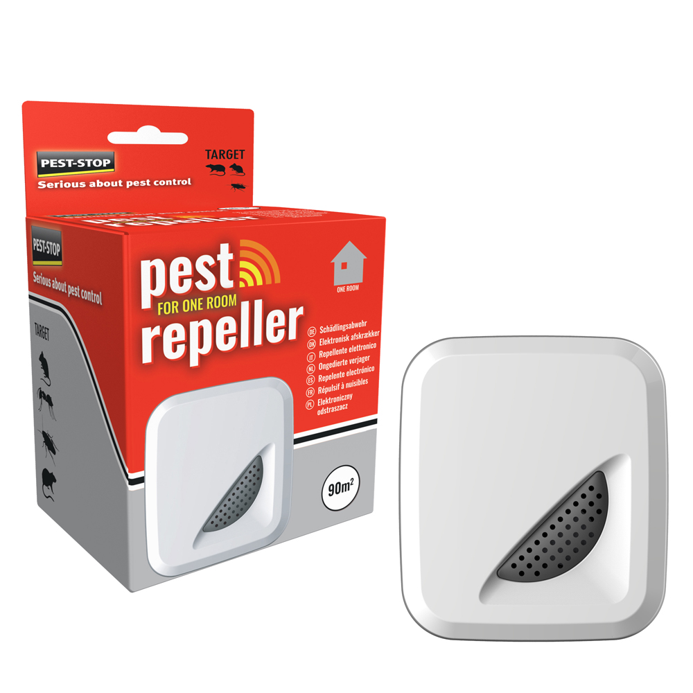 Repelente por ultrasonidos de ratones e insectos rastreros 90m2