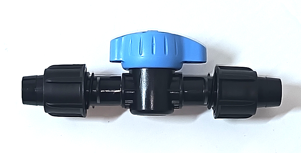 Válvula cinta-cinta para cinta de goteo 16mm con cierre roscado 2