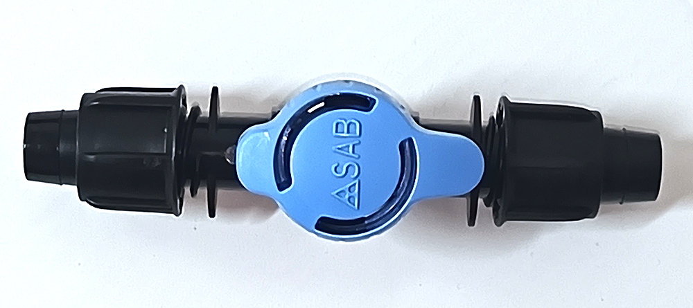 Válvula cinta-cinta para cinta de goteo 16mm con cierre roscado 1