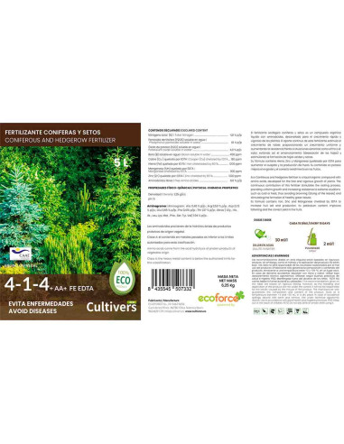 Abono Coníferas líquido ecológico 1L Cultivers 2