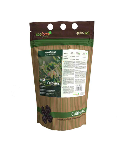 Abono Olivo granulado ecológico Cultivers 1 kg