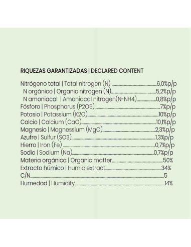Abono universal granulado ecológico con guano Cultivers 1 kg 6