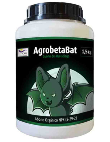 AgrobetaBat Guano de murciélago granulado 1,5Kg