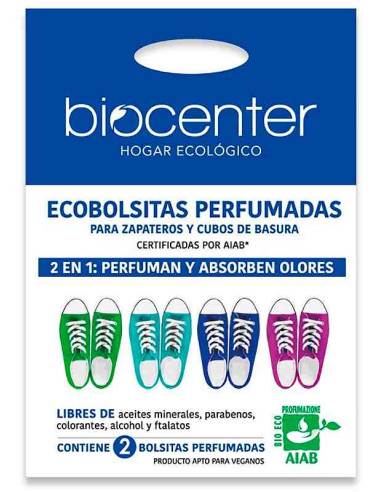 Ambientador ecológico absorbe olores zapateros y cubos de basura 2 unid.