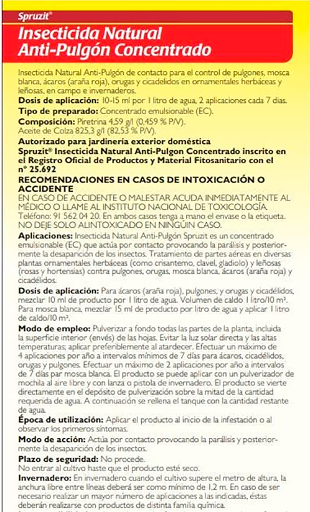 Insecticida natural anti-pulgón concentrado 100ml 2