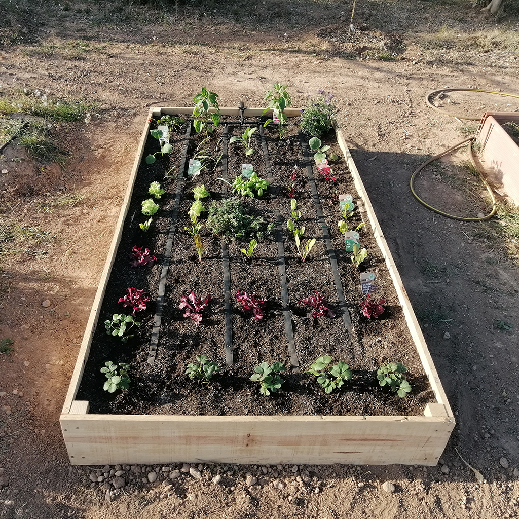 Kit Bancal elevado de madera 240x120x24cm 1