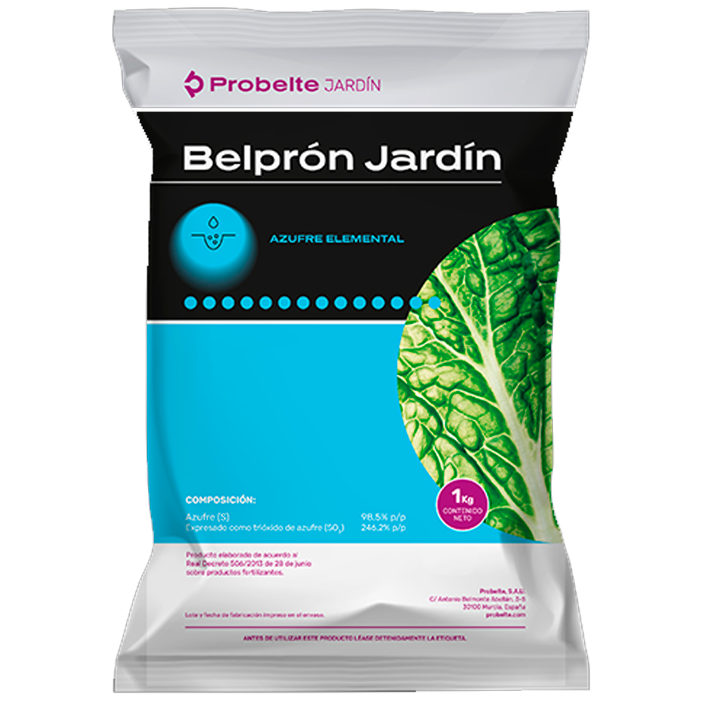 Azufre 98,5% para espolvoreo Belpron Jardín 1kg