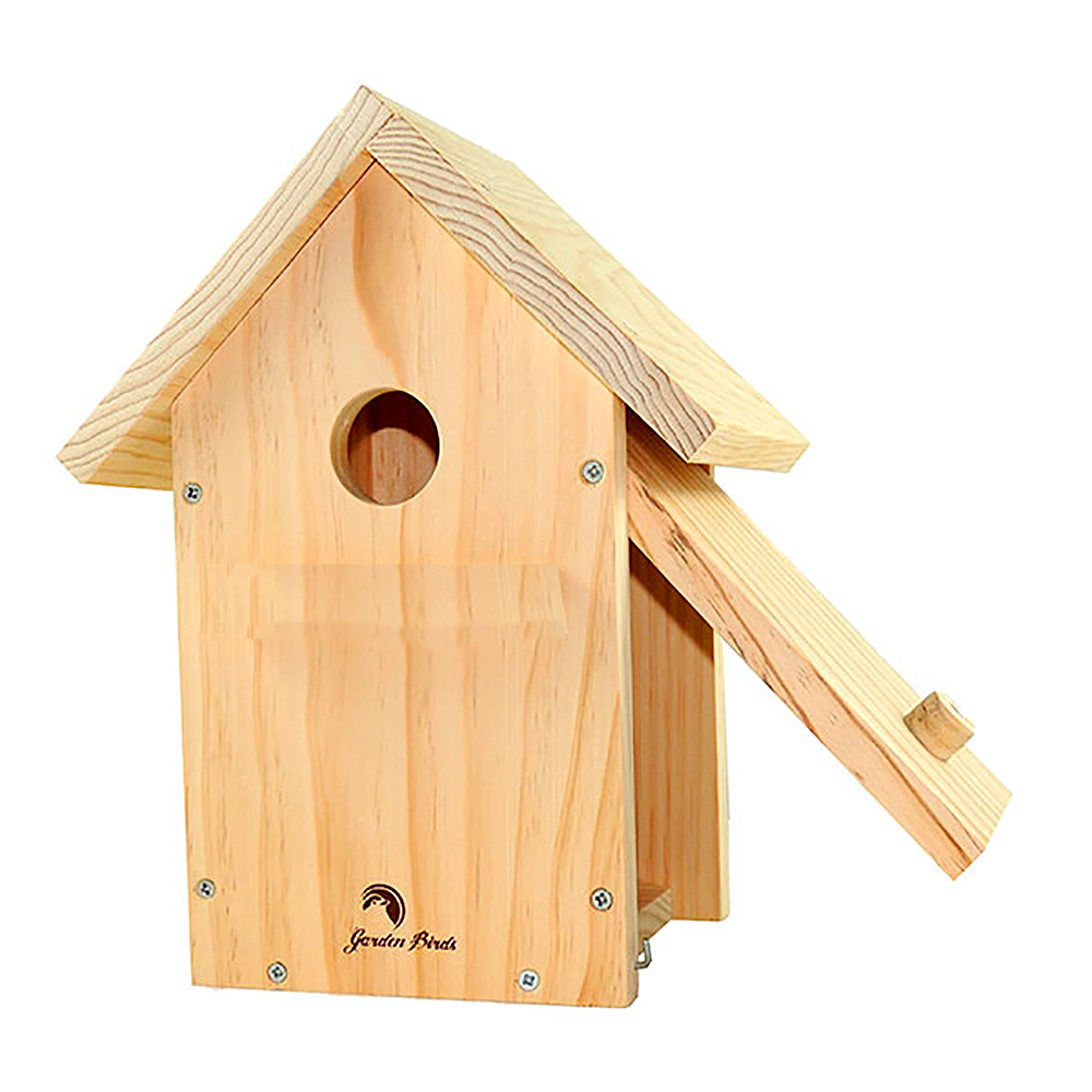 Caja nido de madera para pájaros a dos aguas 2