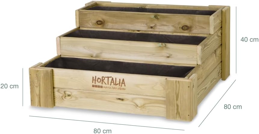 Cajón de cultivo Box Stairs 80 Hortalia 3