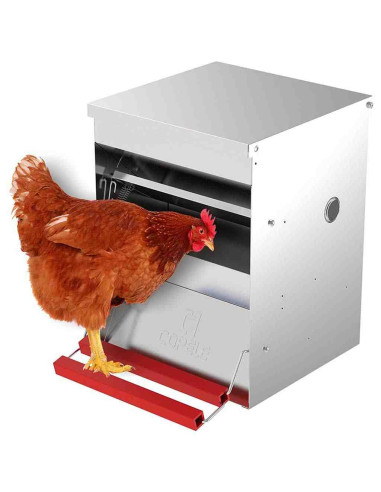 Comedero apertura mecánica para gallinas 12kg