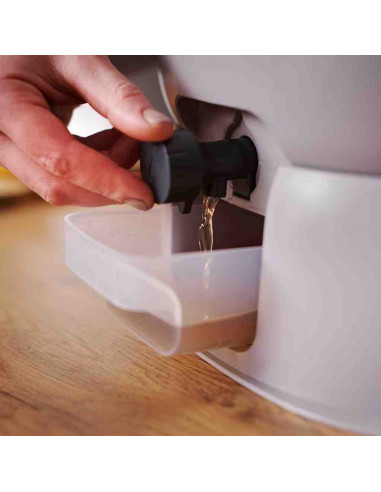 Cubo para compostaje Bokashi Orgánico Essential + base Gris