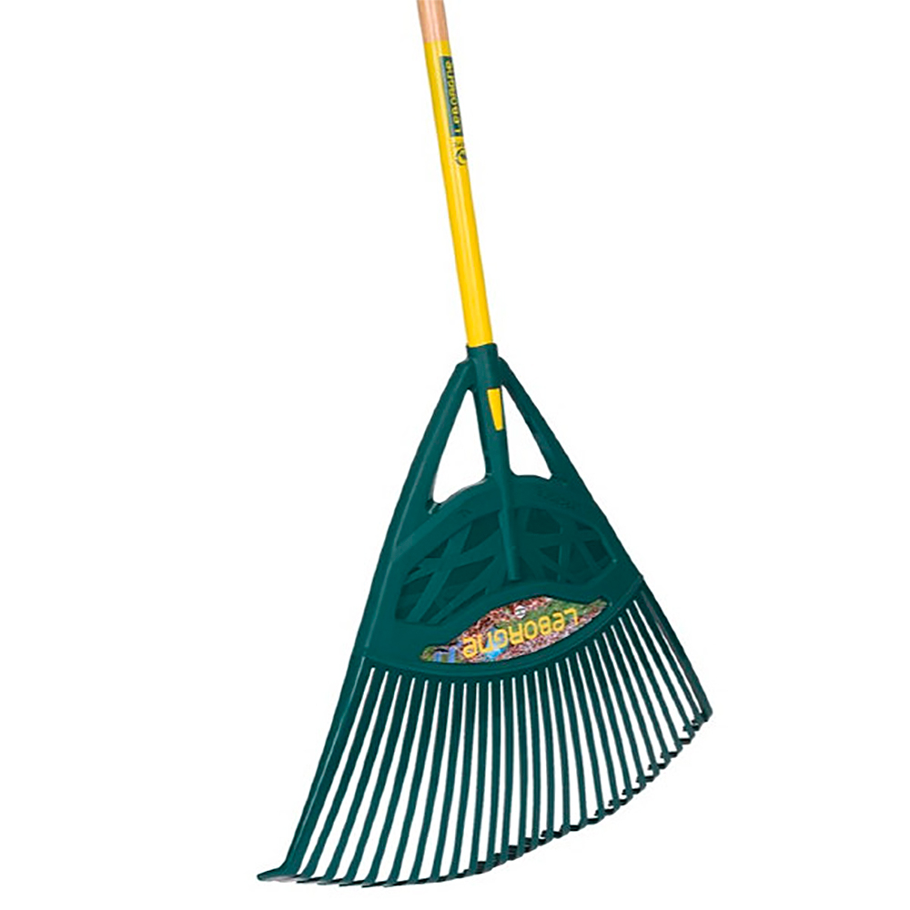 Escoba para césped XL Duopro con 27 dientes y mango de madera de 130cm naturOvert Leborgne 5