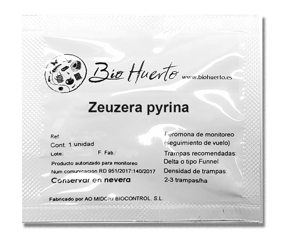Feromona sexual para monitoreo del taladro de la madera (Zeuzera pyrina) 1