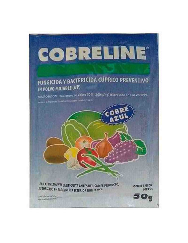 Fungicida y bactericida Cobreline (oxicloruro de cobre) 50g