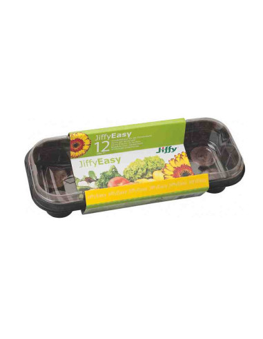 Jiffy-7 Easy Bandeja invernadero + 12 pastillas de sustrato