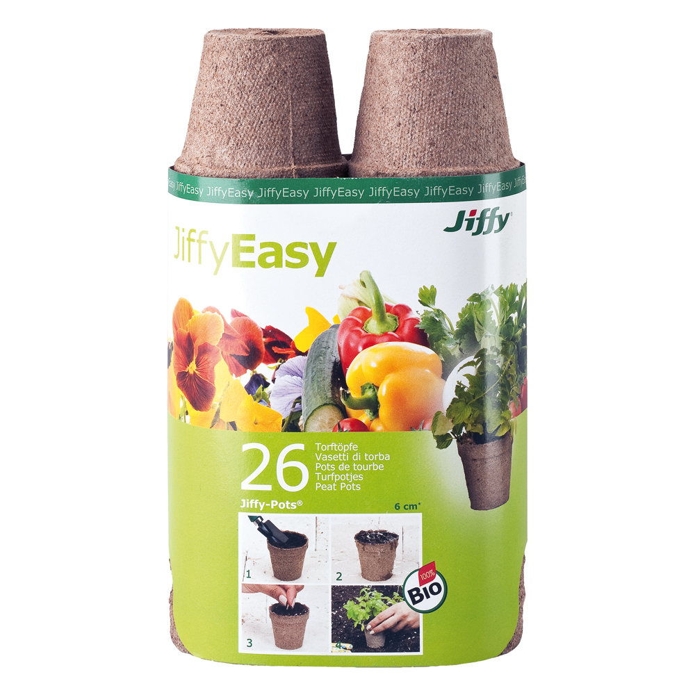 Jiffypot macetas biodegradables 6cm 26 unid.