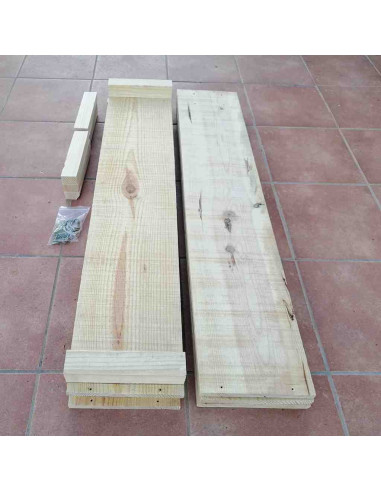 Kit Bancal elevado de madera 240x120x24cm 4