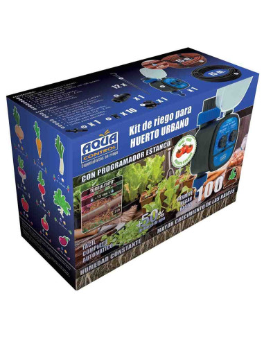 Kit de riego gota a gota para huerto urbano
